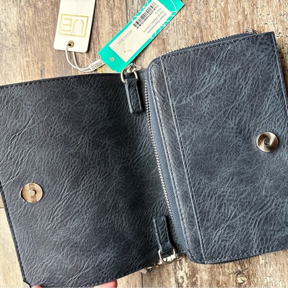 Urban Expressions Aleda Crossbody Wallet Clutch Navy • Vegan Leather • NWT - Picture 3 of 8